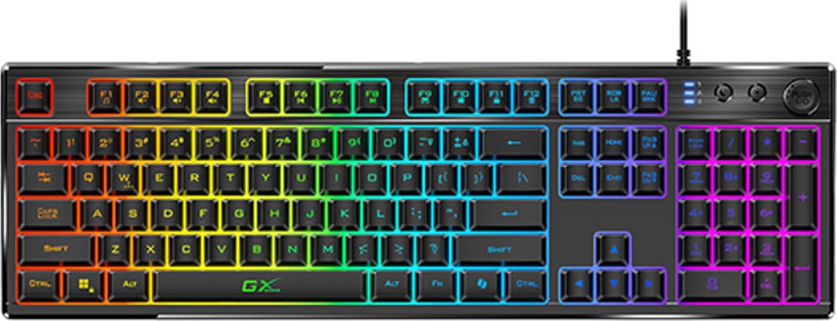 Klawiatura Genius Genius GX Gaming Scorpion K7 Plus, klawiatura CZ/SK, do gry, przewodowa (USB), czarna, COPILOT