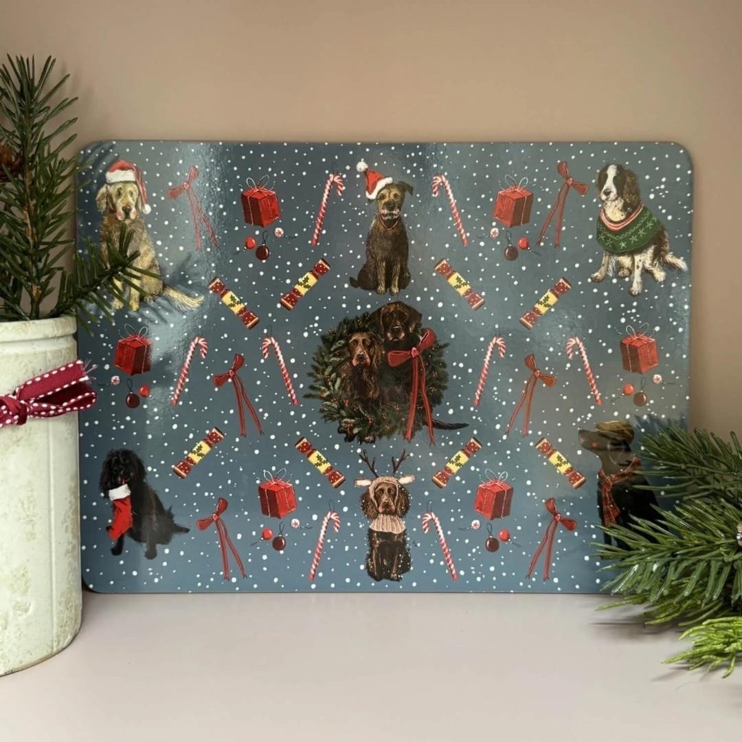 Podkładka pod talerz Świąteczne psy Święta