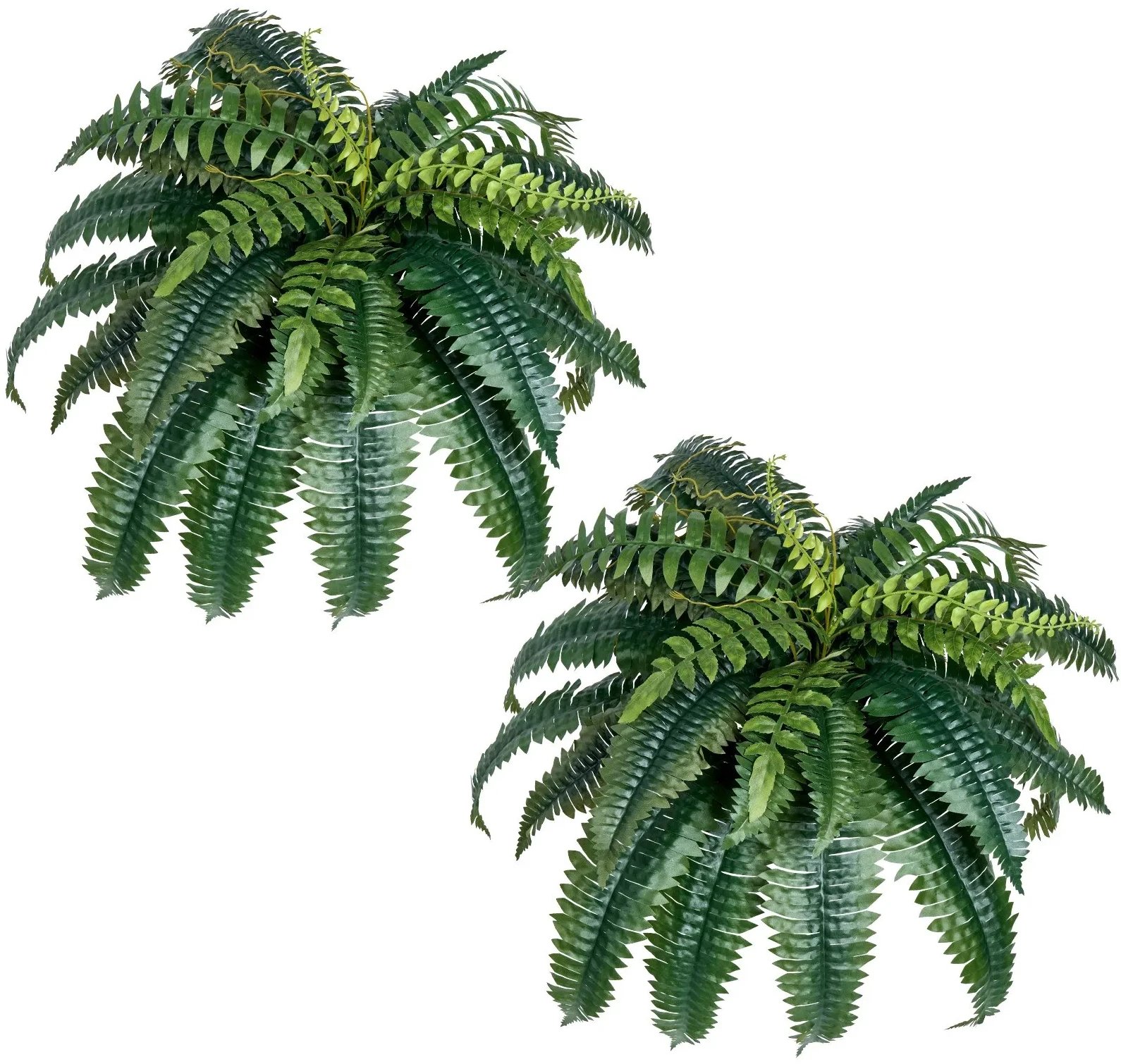 Sztuczne paprocie Boston 2 szt. 35 gałązki do wnętrz i ogrodu dekoracja