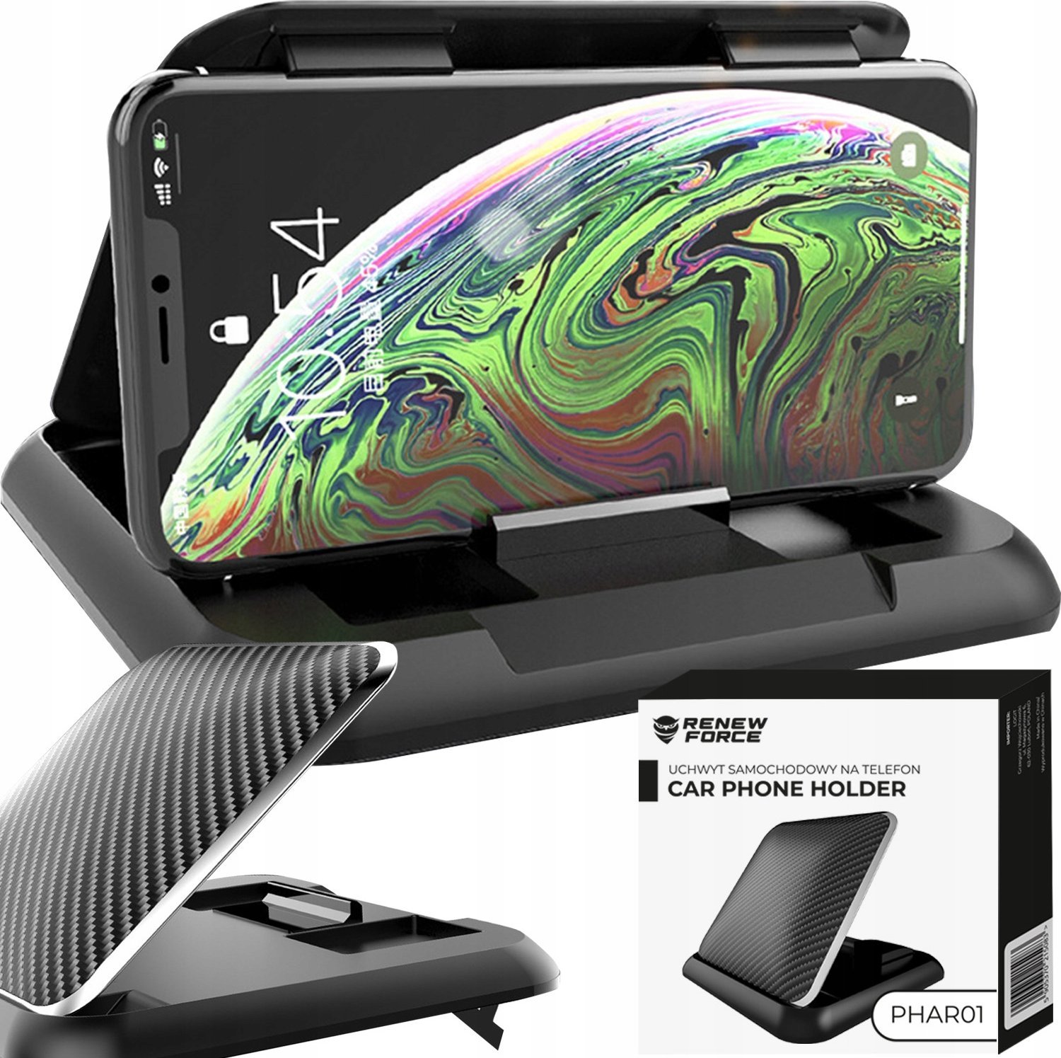 UCHWYT SAMOCHODOWY NA TELEFON SKŁADANY PHAR01