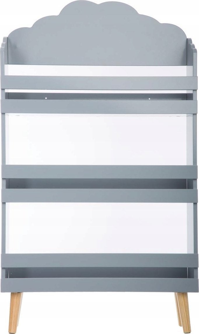 Atmosphera Szary regał do przechowywania - 3 poziomy, 58 x 18 x 100 cm