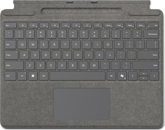 Microsoft Surface Pro Keyboard [DE] Platin mit Pen Storage / mit Copilot Button ohne Pen dabei / nur solange der Vorrat reicht