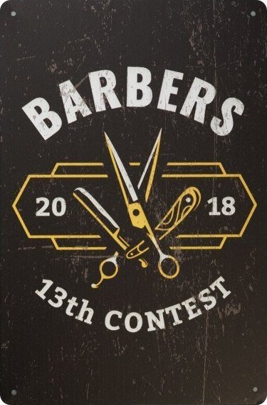 Activeshop TABLICA OZDOBNA BARBER B038