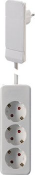 Bachmann BACHMANN Wtyczka płaska CEE7/7 biała, 1,6m 3xCEE7/3