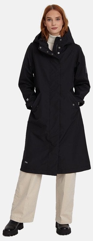 Huppa moteriška ilga pavasario-rudens striukė AMANEA, juoda