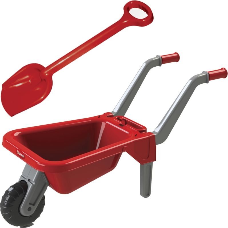 Coil Coil taczka dla dzieci z łopatką czerwona