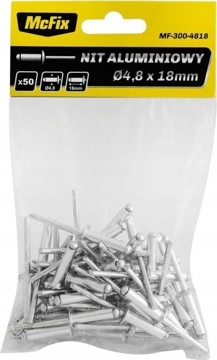 MCFIX NITY ALUMINIOWE OP-50SZT 4.0*18MM