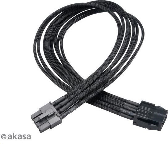 Akasa PCIe 8-pin - PCIe 8-pin, 0.4m, Czarny (AK-CBPW09-40BK)