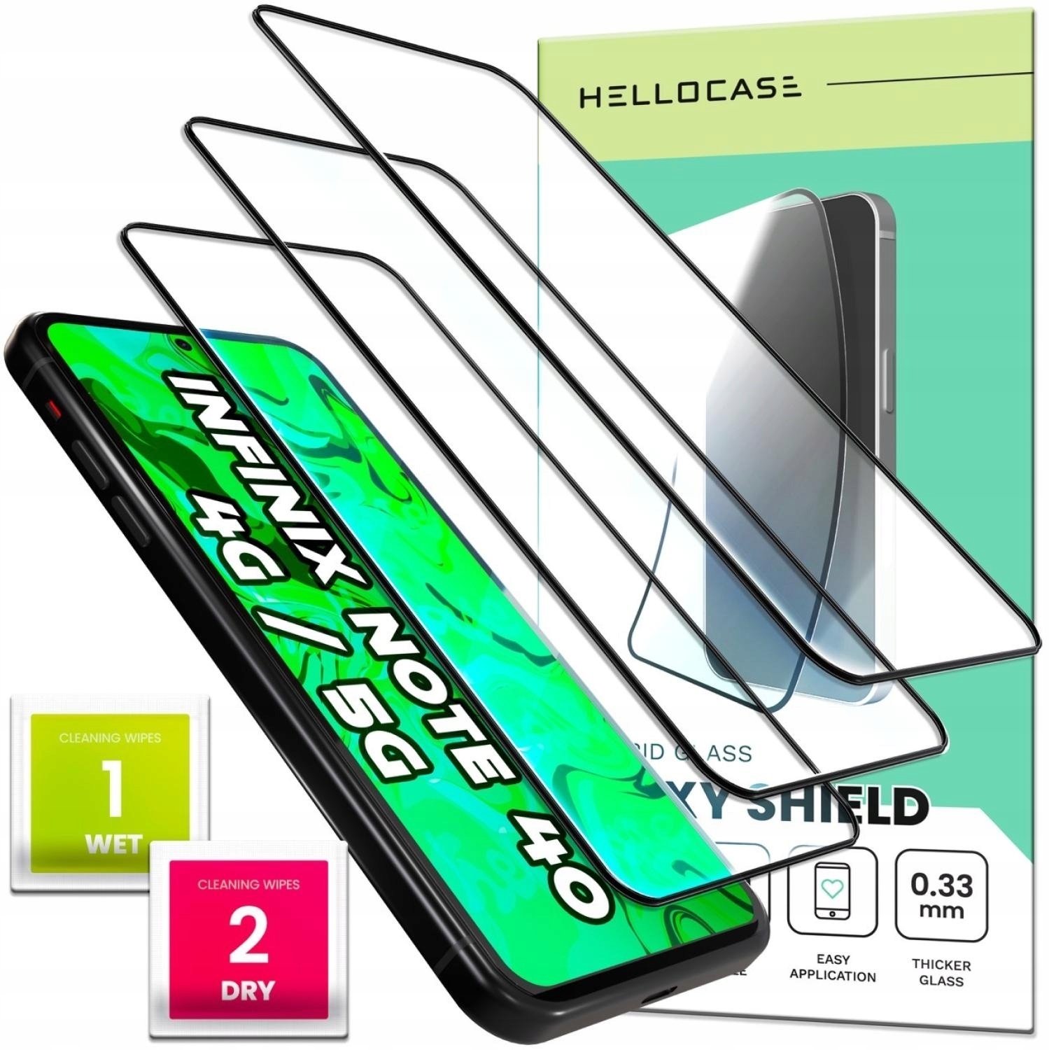 Hello Case 3-PAK Szkło Hybrydowe Do Infinix Note 40 4G / 5G