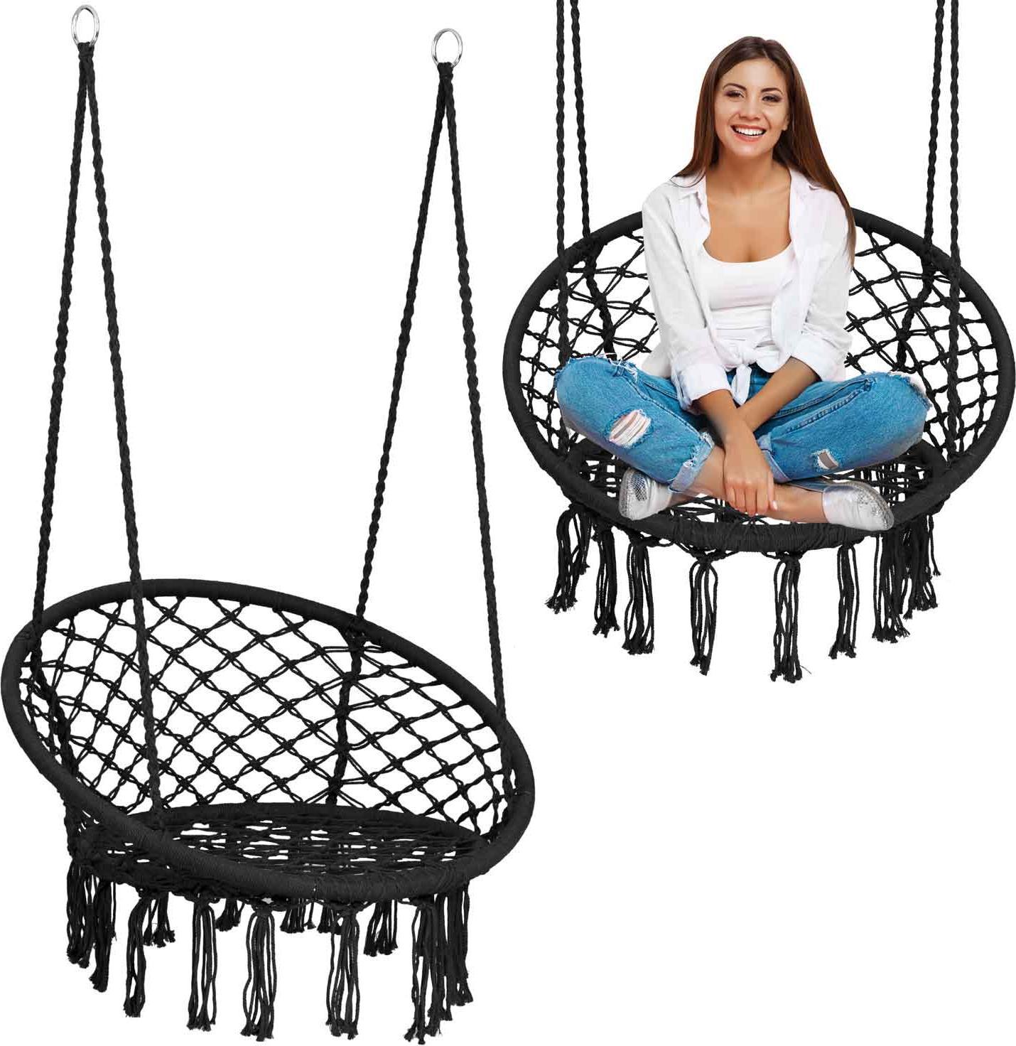 Sofotel Fotel ogrodowy wiszący huśtawka Boho czarny