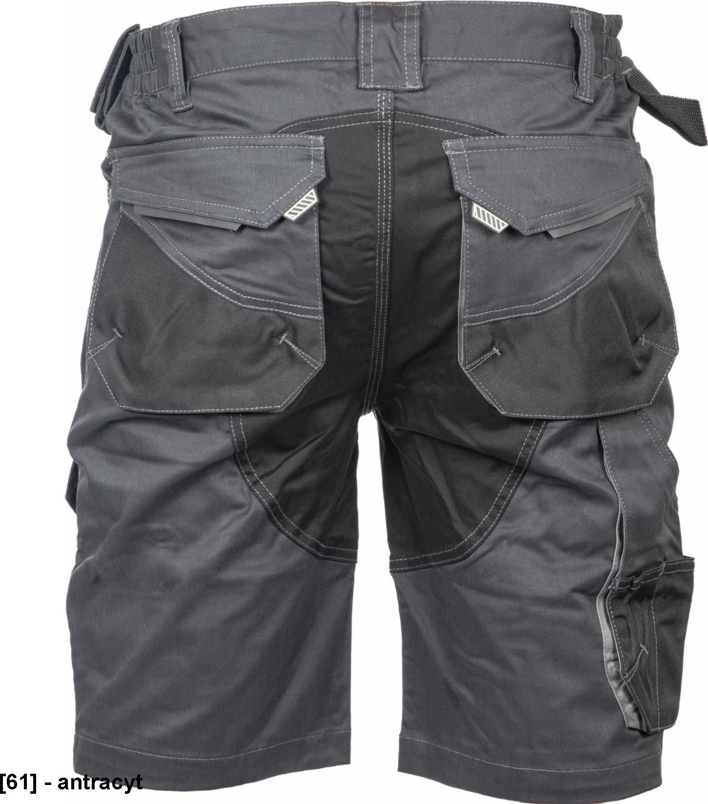 CERVA DAYBORO szorty - męskie spodnie robocze, odblaskowe elementy, 100 % TRIFIBETEX - antracyt 52