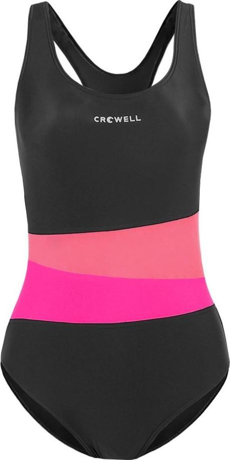 Crowell Kostium kąpielowy damski Crowell Lola kol.03 czarno-różowy 44