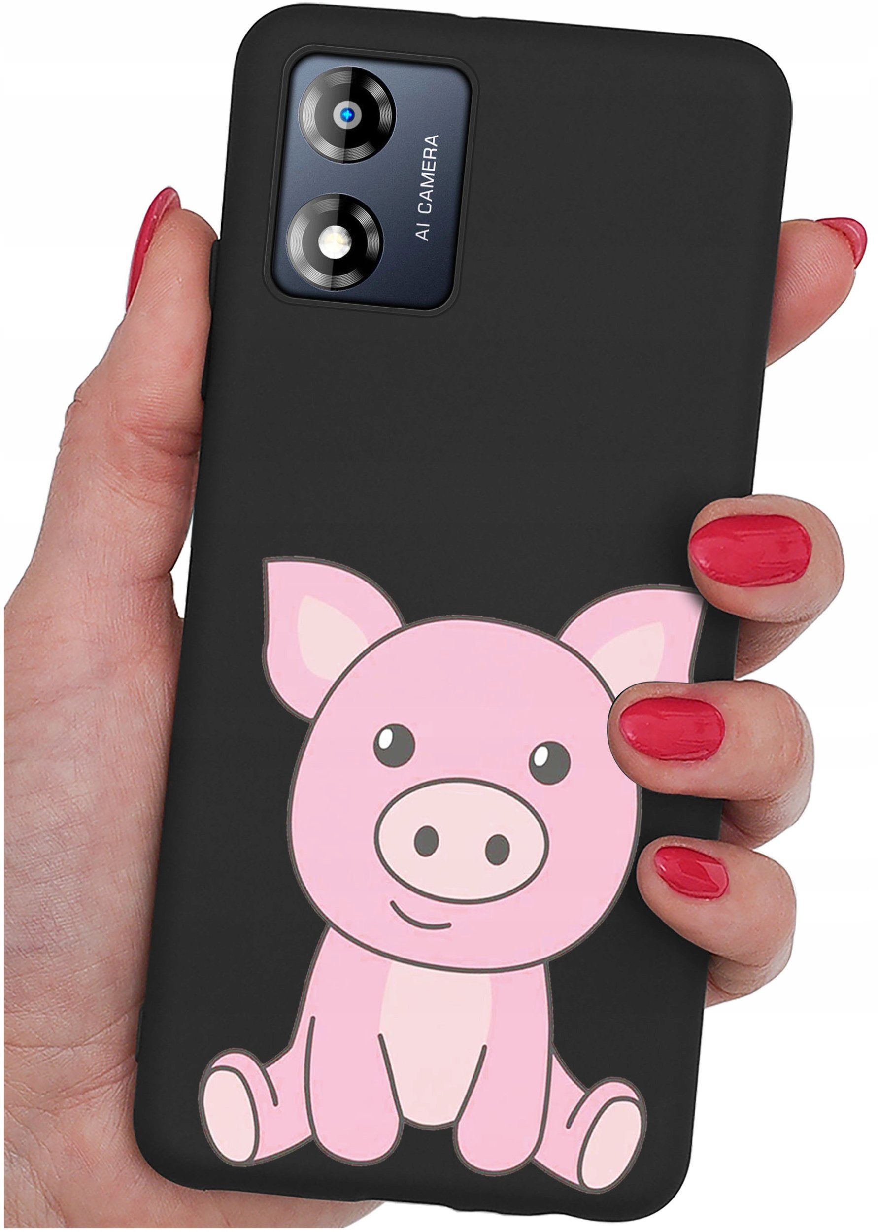 Etui do Motorola Moto E13 WZORY |SILIKONOWE MATT CASE + SZKŁO 9H