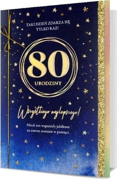 Pan Dragon Karnet B6 Urodziny 80