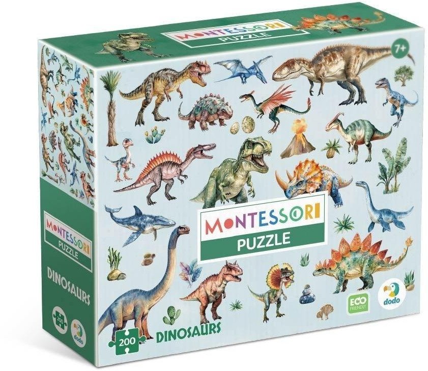 Puzzle 200 Montessori Dinozaury