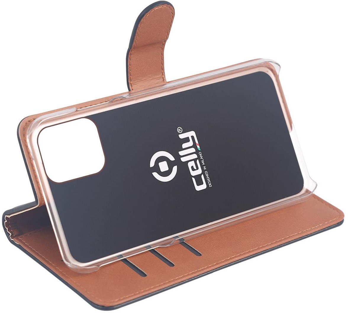 Celly Wally, Folio, Apple, iPhone 12, 15.5 cm (6.1"), Black, Brown