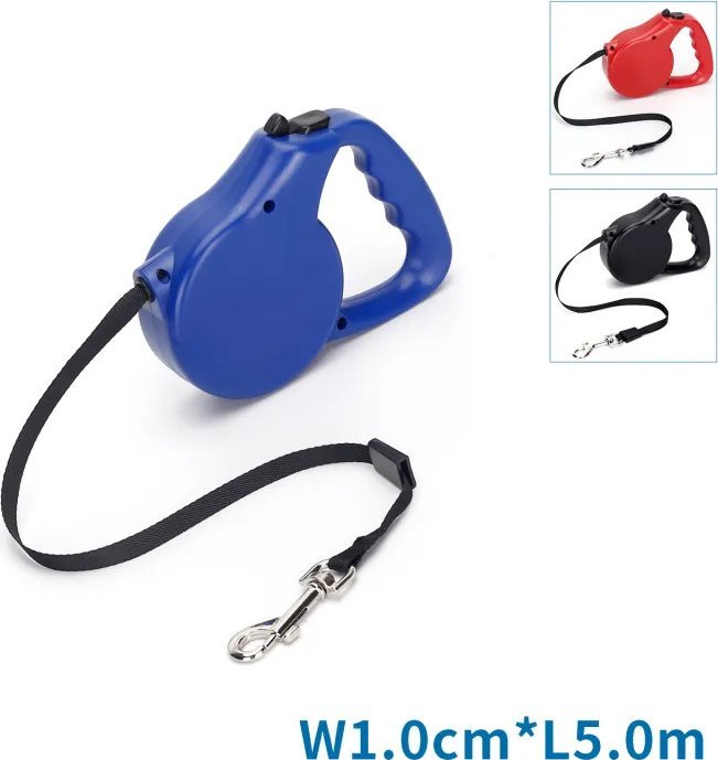 Nobleza Smycz automatyczna 5 metrów 25KG RED/BLUE/BLACK DOG RETRACTABLE LEASH L5M 25KG RED/BLUE/BLACK