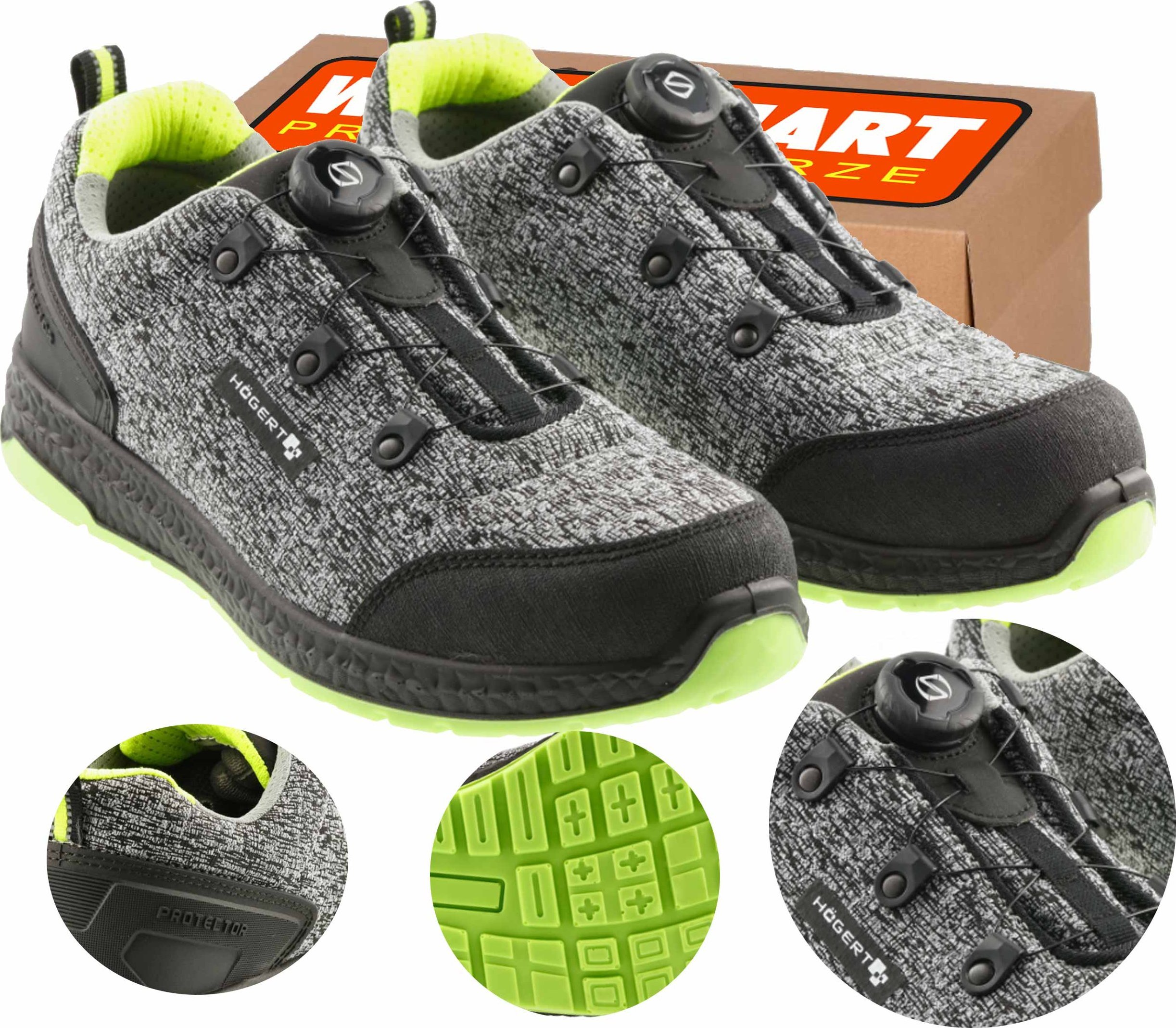 Buty Robocze Lekkie Sportowe S1Ps Automatyczne Wiązania 46 Hogert Kemnitz Hgert Technik Ht5K578-46 5902801484315