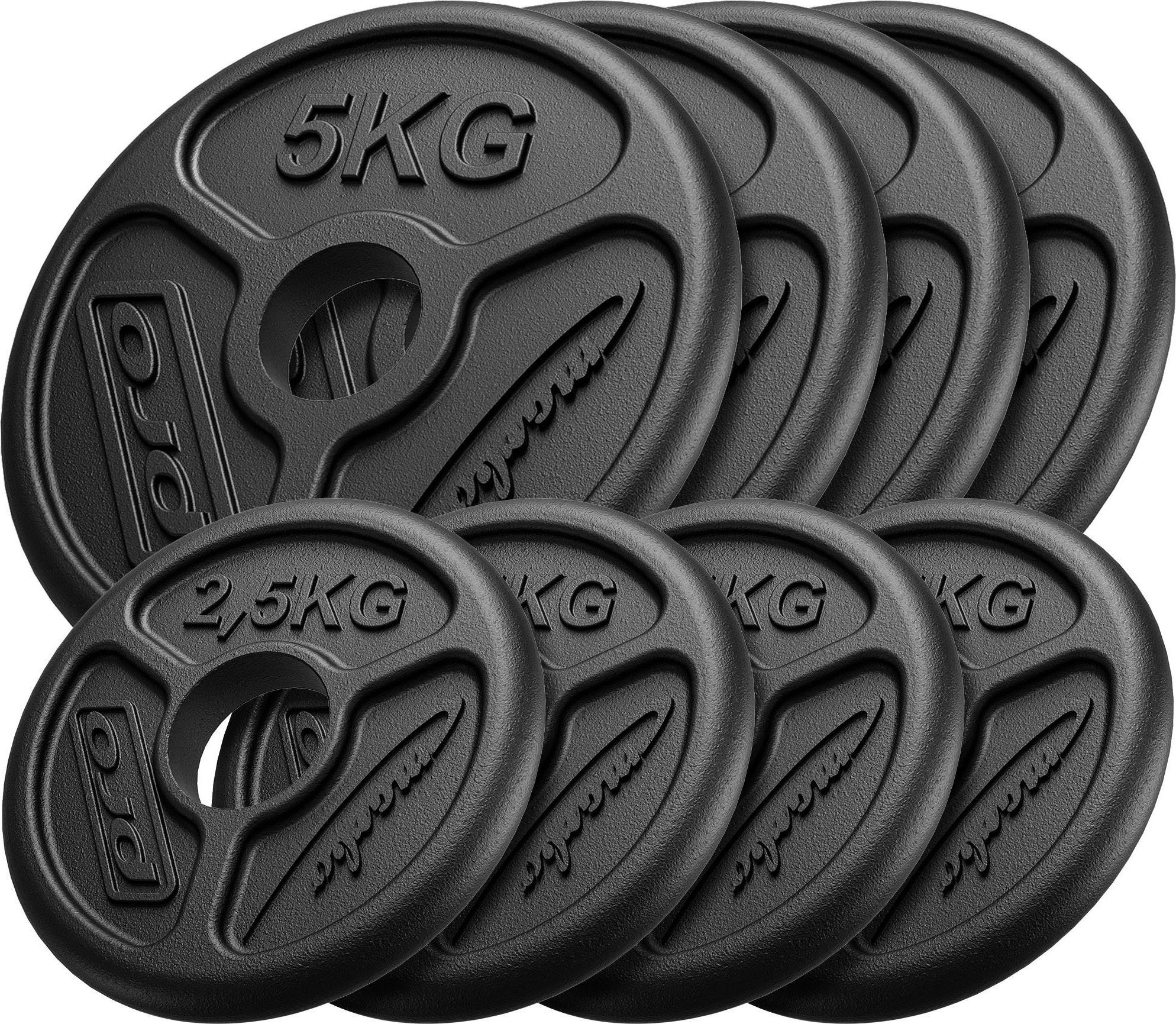 Zestaw obciążeń żeliwnych olimpijskich 30 kg / 4 x 5 kg + 4 x 2,5 kg - Marbo Sport