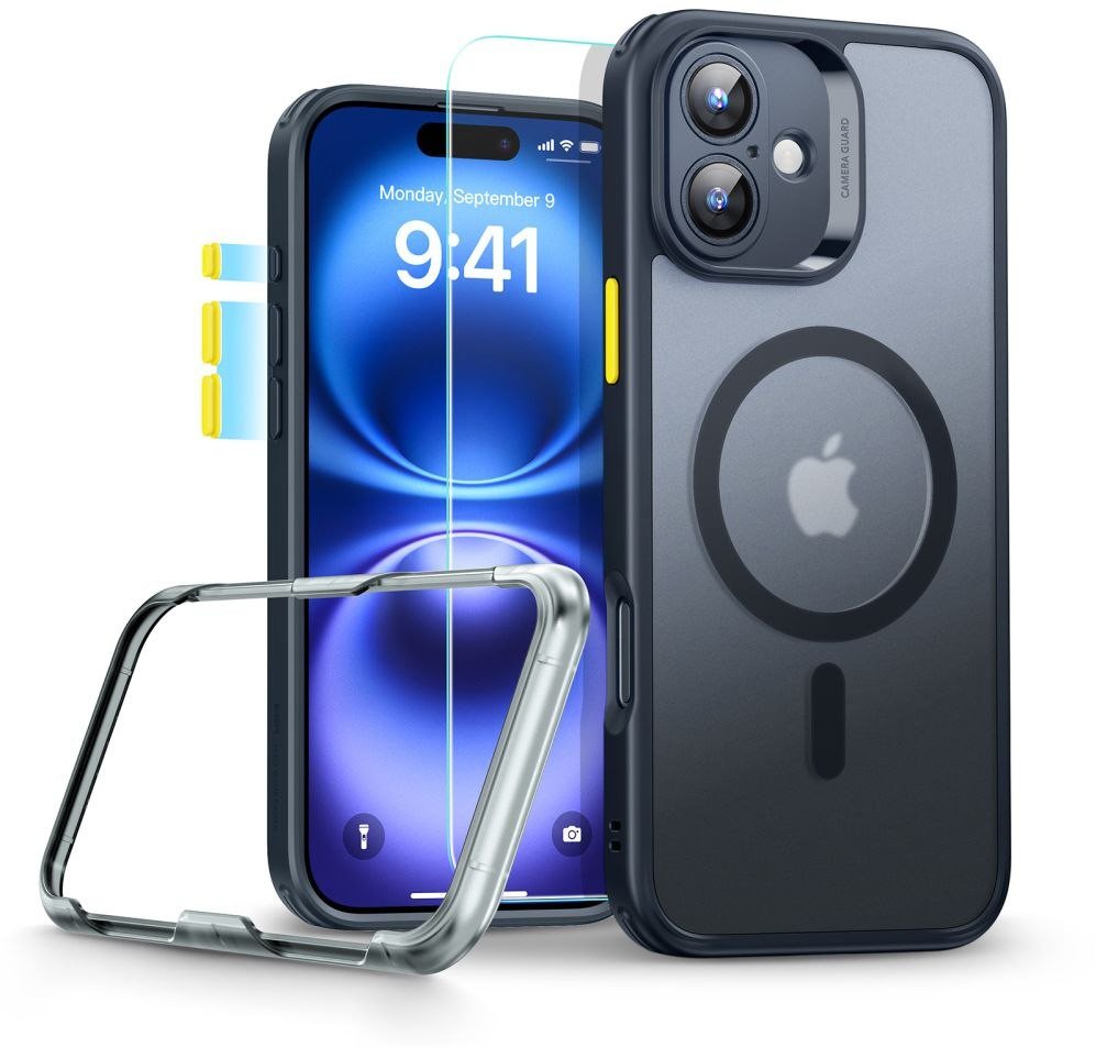 ESR CLASSIC PRO SET HALOLOCK MAGSAFE IPHONE 16 FROSTED BLACK