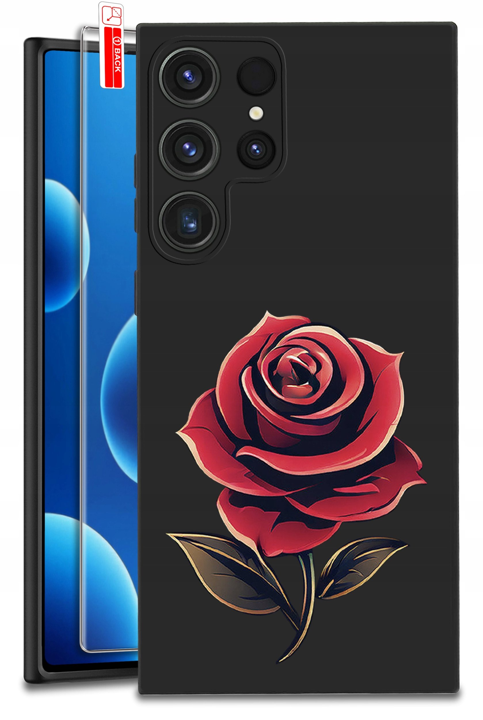 ETUI do Samsung Galaxy S24 Ultra | WZORY | SILIKONOWE MATT CASE + SZKŁO 9H