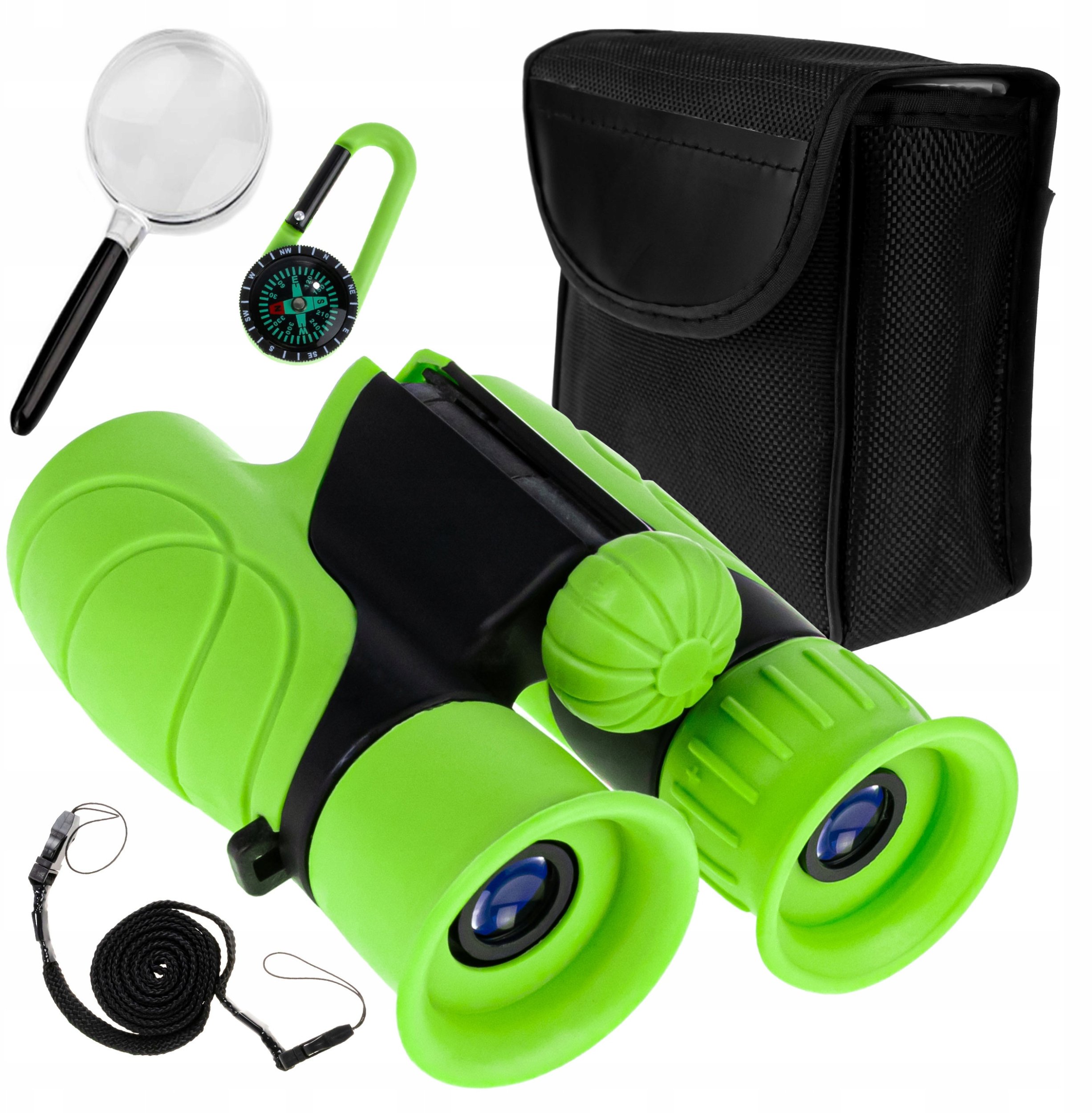Lornetka Dla Dzieci 8X21 Optyka Zoom Dzień I Noc Lupa Kompas Etui Regulacja