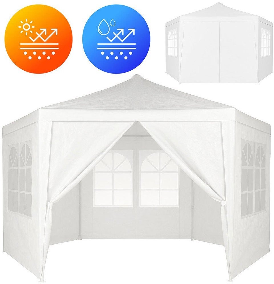 Namiot pawilon ogrodowy handlowy 2x2x2 m z oknami biały MultiGarden