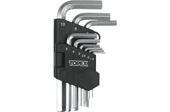 Topex Zestaw kluczy imbusowych hex typ L 1,5-10mm 9szt. (35D955)