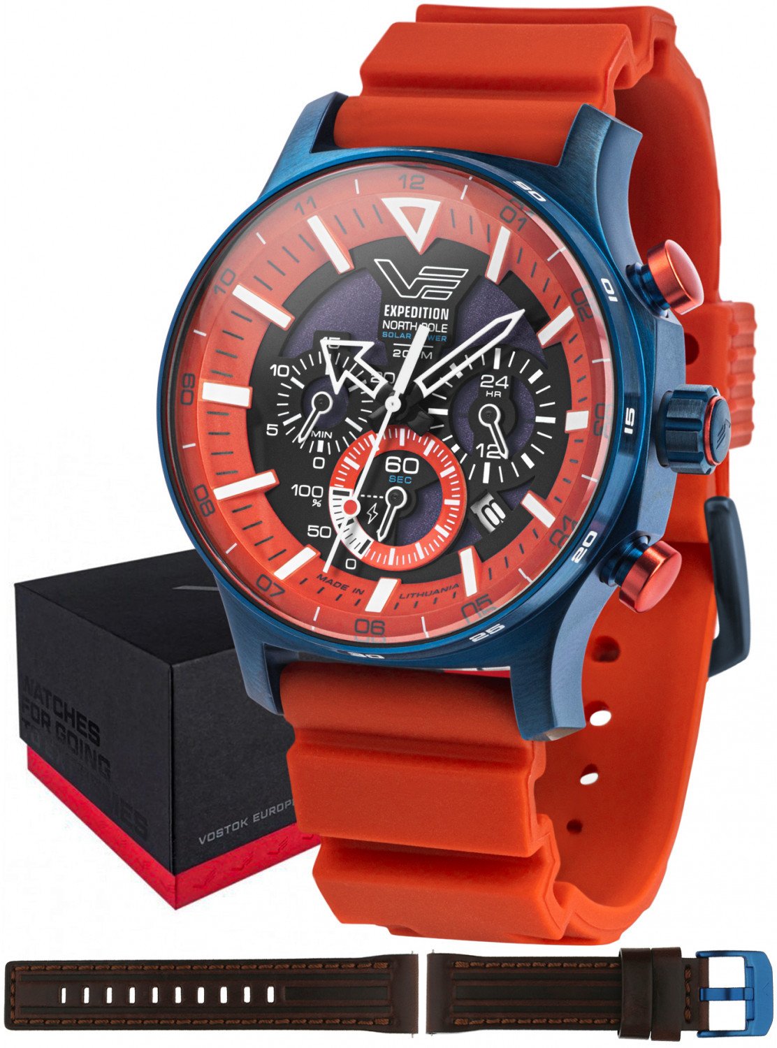 Zegarek męski Vostok Europe VR42-595D734S czerwony