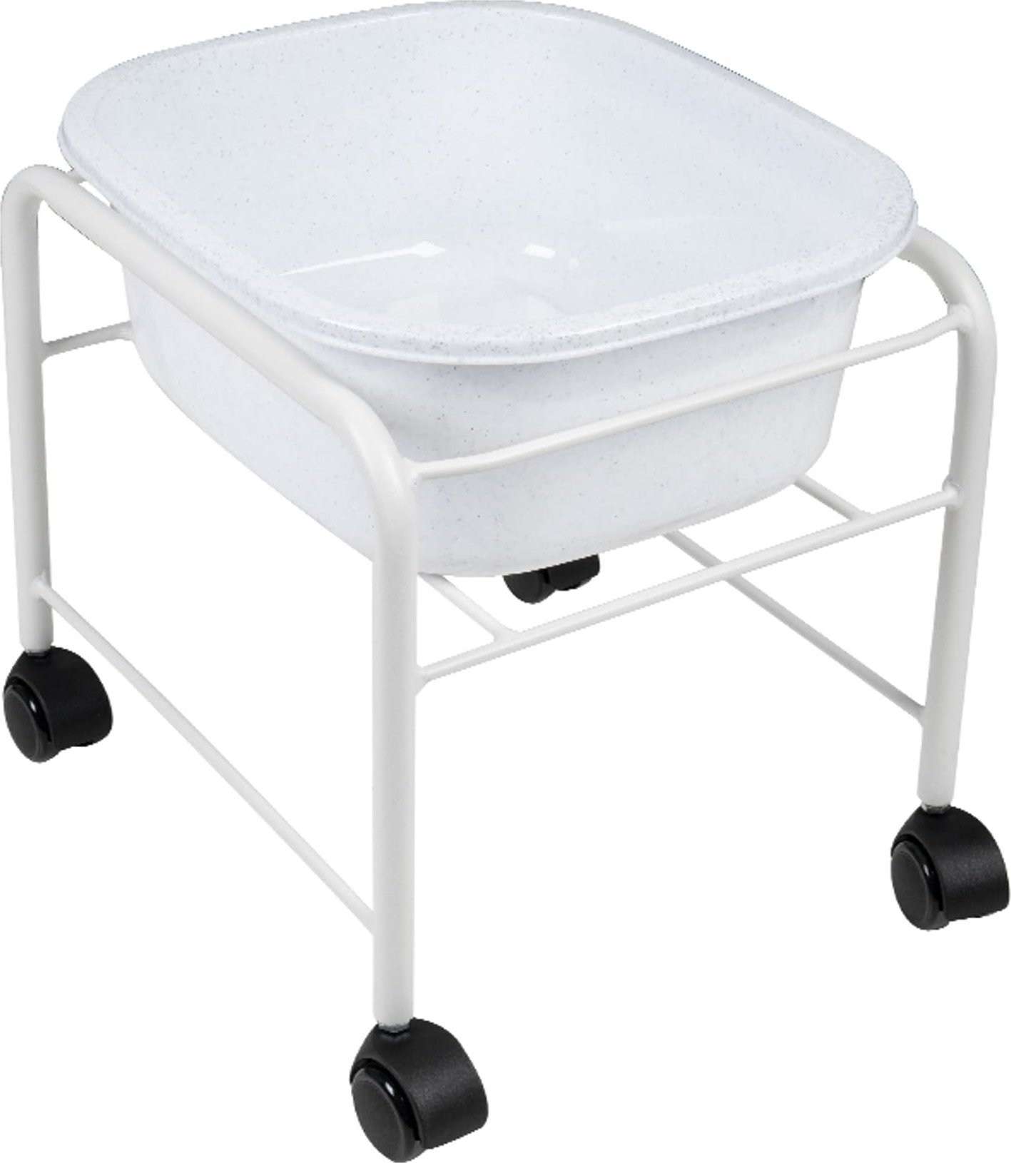 Activeshop Brodzik do pedicure prosty z kółkami biały