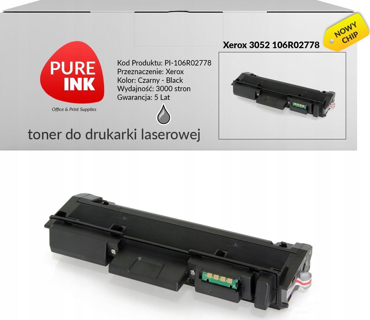 Toner Pureink Black Zamiennik 106R02778