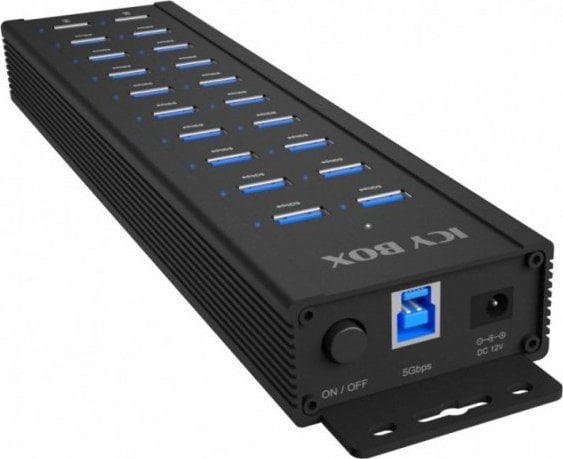 Hub IB-HUB1720-U3 20 port HUB, 96 WATT PSU, 18 x USB-A Port,2 x USB port do ładowania