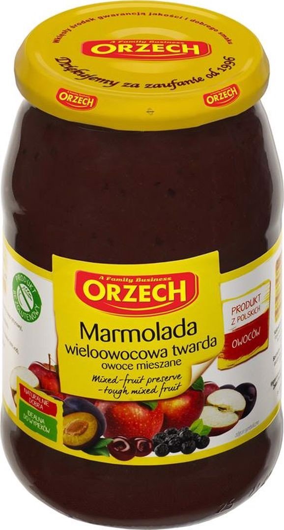 Orzech Orzech Marmolada twarda wieloowocowa 950g