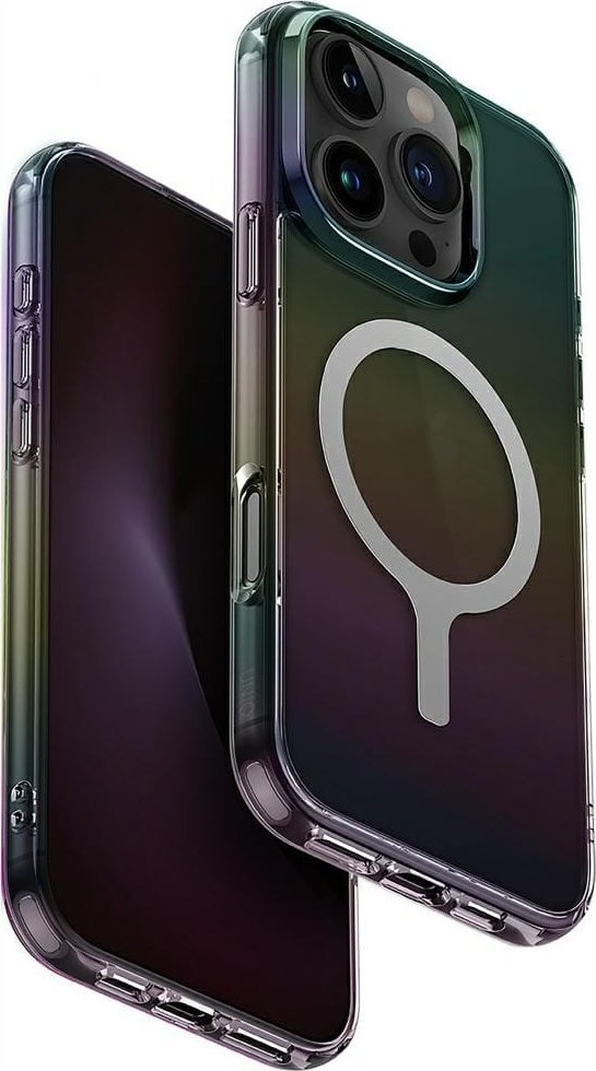 Case UNIQ Iridescia for iPhone 16 Pro Magclick Charging midnight