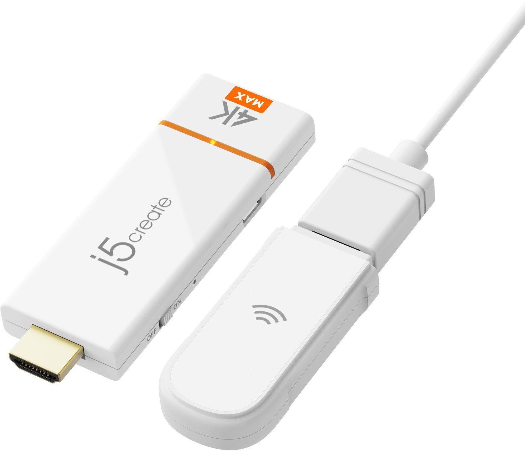 System przekazu sygnału AV j5create Adapter do bezprzewodowego przesyłania obrazu i dźwięku (JVAW76MAX-N)