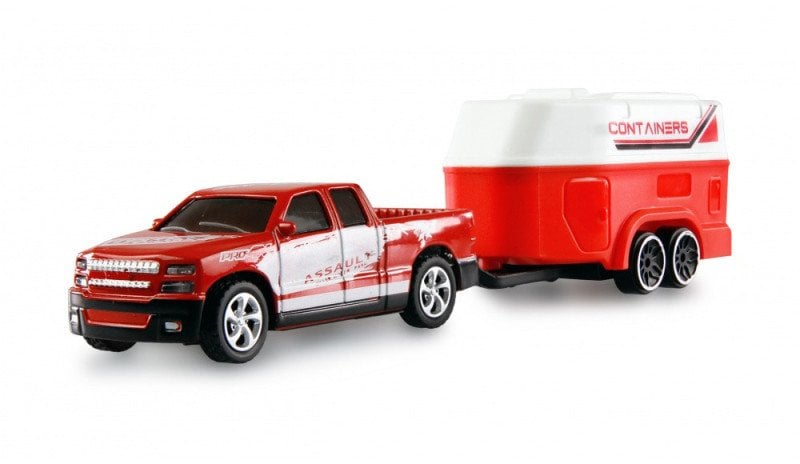 Amewi RC Pickup Die Cast mit Pferdeanhänger 1:64 RTR rot