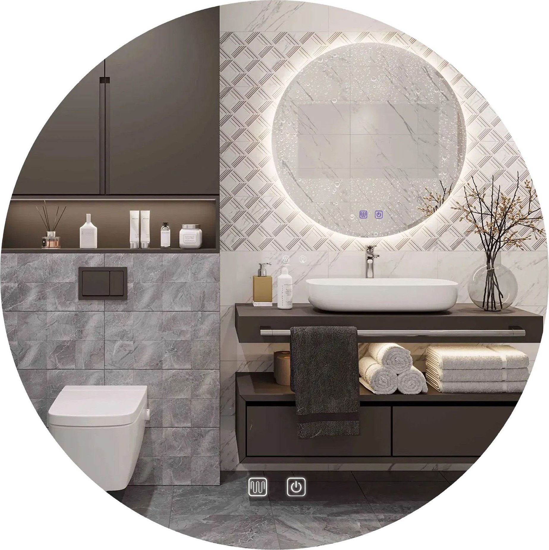 Lustro Tutumi LUSTRO ŚCIENNE LED 70cm HZJ070