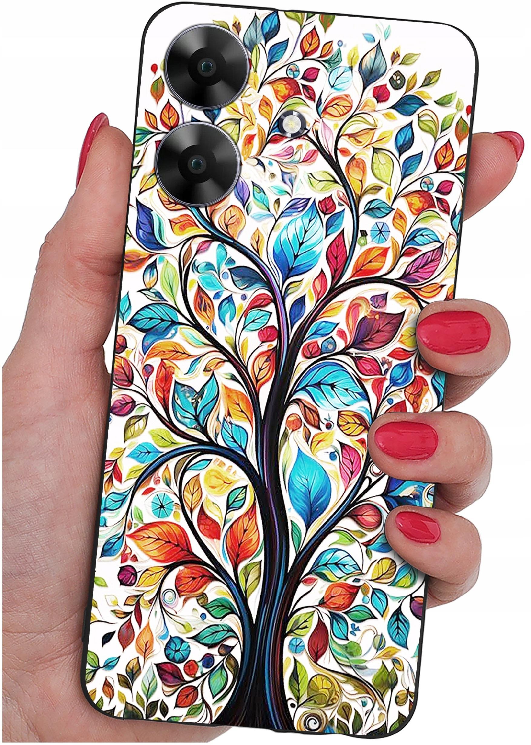 ETUI do Realme Note 60 CASE WZORY | SILIKONOWE MATT CASE + SZKŁO 9H