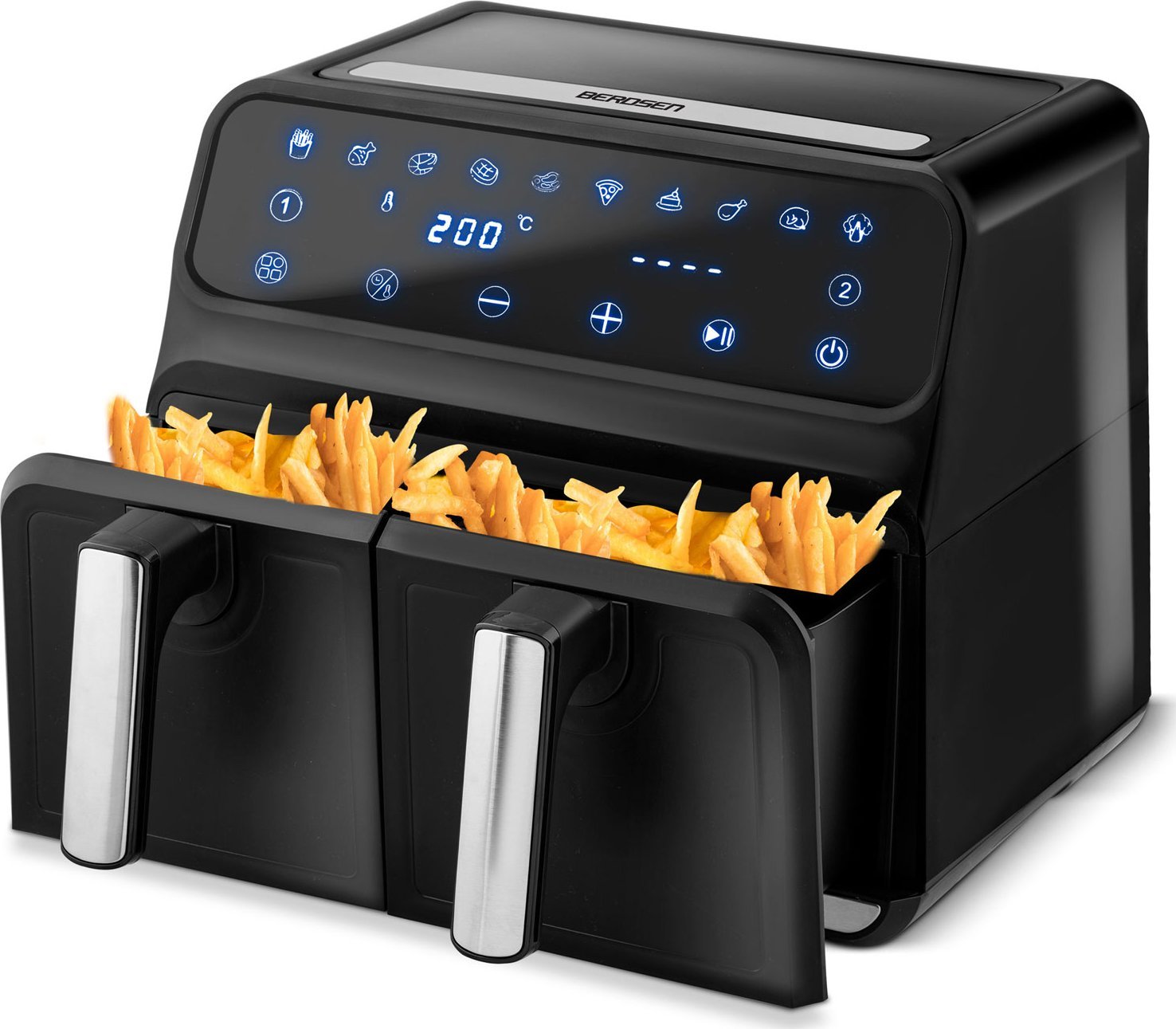 Frytkownica beztłuszczowa Triton Air fryer BD-653 czarno-srebrna