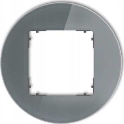 Karlik Ramka pojedyncza Karlik Icon 28-28-IRSO-1 uniwersalna okrągła efekt szkła grafitowy mat