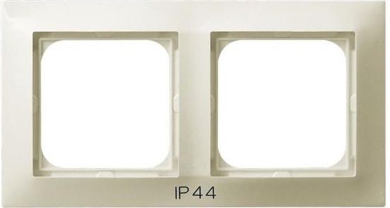 Ospel Ramka podwójna Impresja do łączników IP-44 ecru (RH-2Y/27)