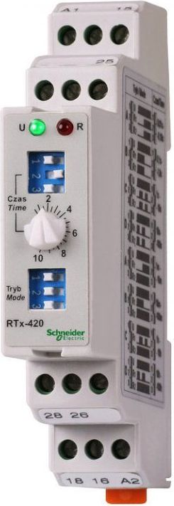 Schneider Electric Przekaźnik czasowy 2P 5A 0,01sek-100h 24-240V AC/DC 4-funkcyjny RTX-420 (2612569)