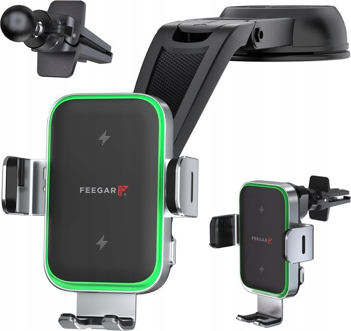 Feegar UCHWYT SAMOCHODOWY NA TELEFON FEEGAR QH400 ŁADOWARKA INDUKCJA SZYBA KOKPIT