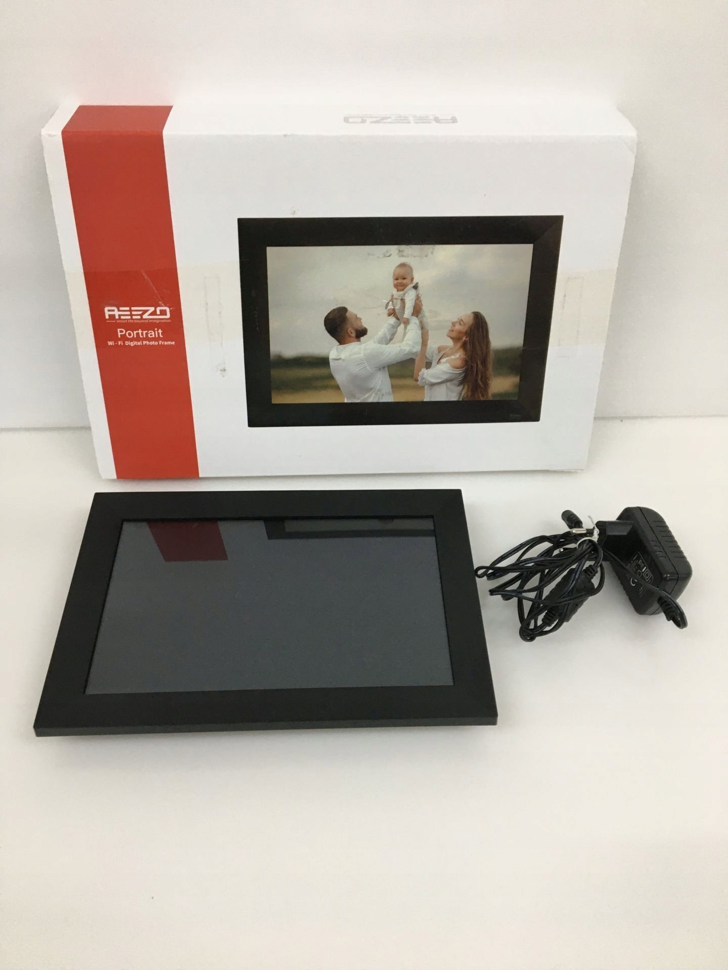 Ramka cyfrowa Pomologic Aeezo Portrait - multimedialna ramka do zdjęć 10.1" czarna