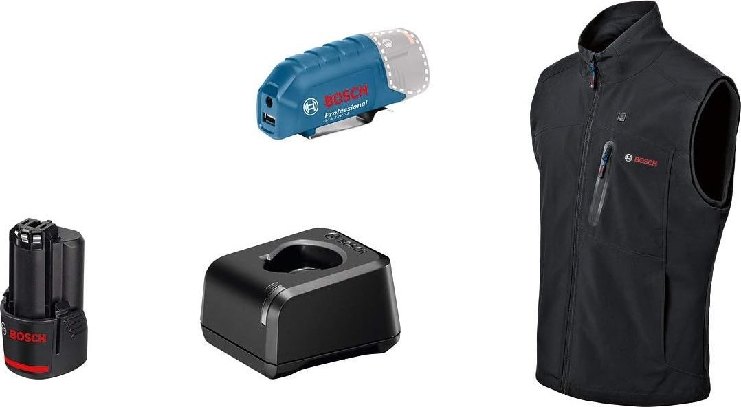 Bosch Bosch Heat+Jacket GHV 12+18V kit size XL, work clothing (black, incl. charger GAL 12V-20 Professional, 1x battery GBA 12V 2.0Ah)