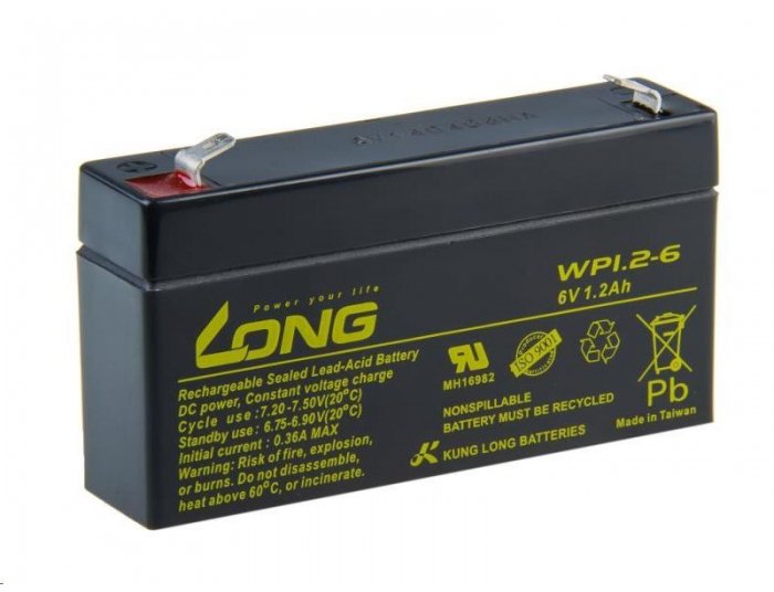 Long 6V 1,2Ah akumulator kwasowo-ołowiowy F1