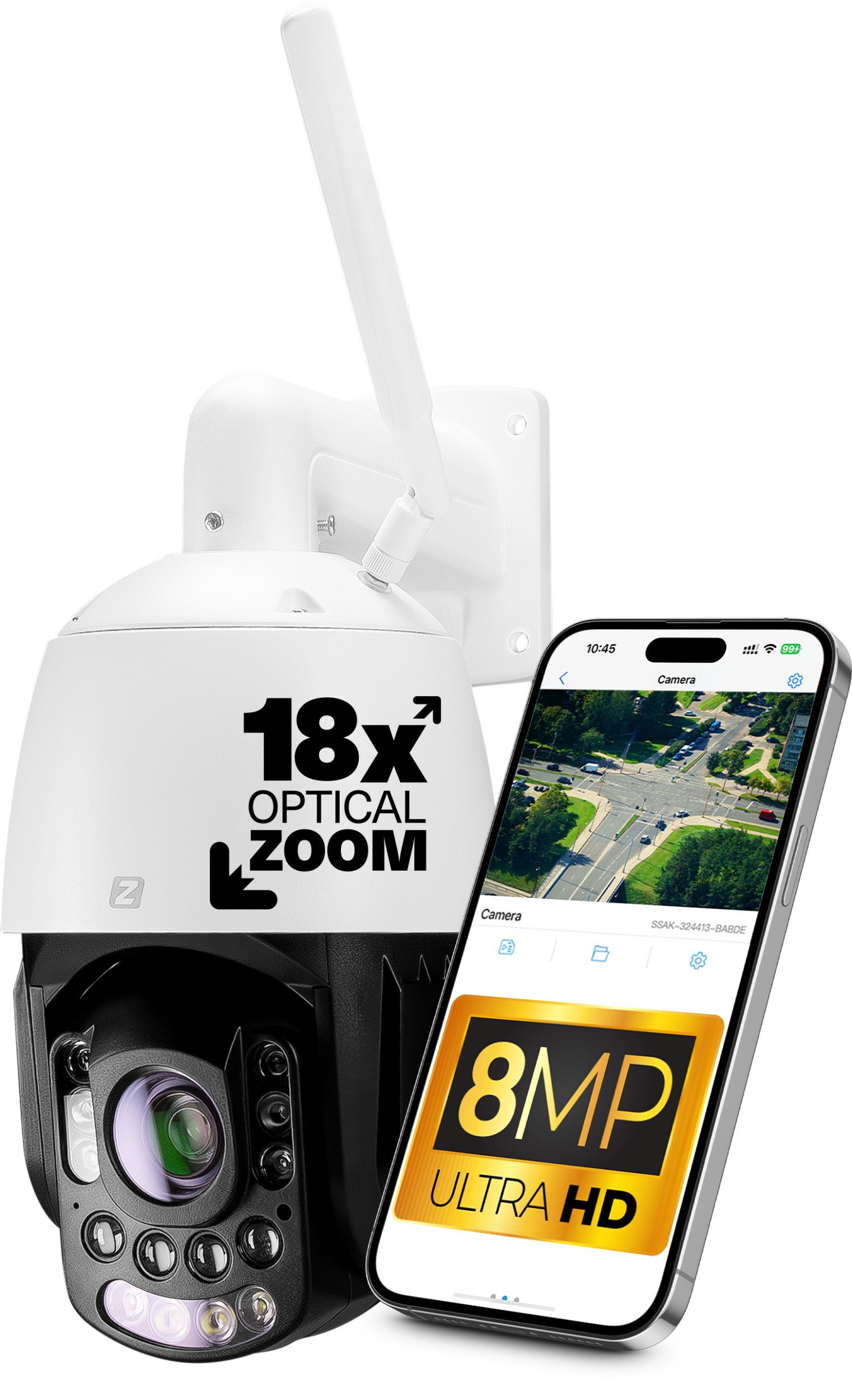 Profesjonalna Kamera IP P8 Ultimate 8MPx 18xZOOM Zintronic IKPWP8150MZV1