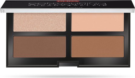 PUPA_Contouring & Strobing Powder Palette paleta do konturowania 003 Dark Skin 17,5g