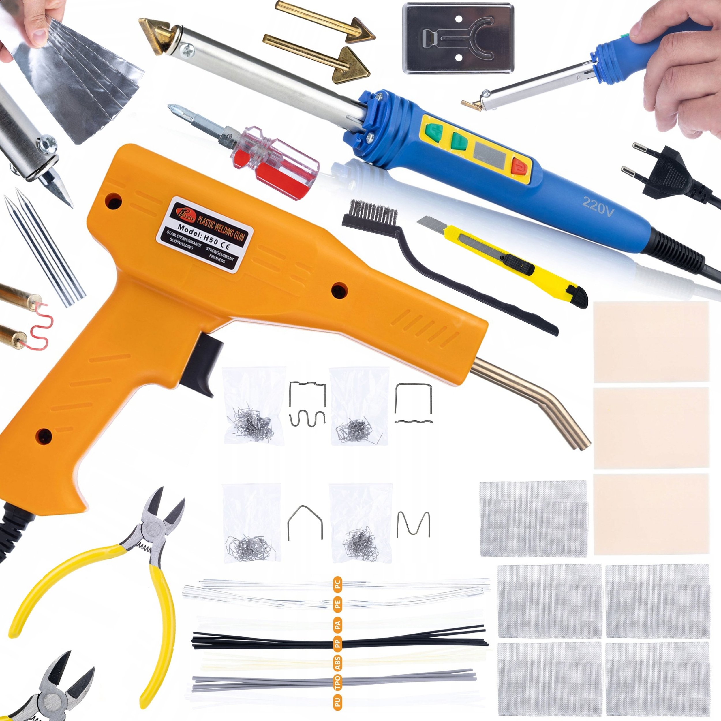 Rosfix LUTOWNICA ŻELAZKO BLUE KONG 120W ZESTAW + ZSZYWACZ W WALIZCE + 200 ZSZYWEK