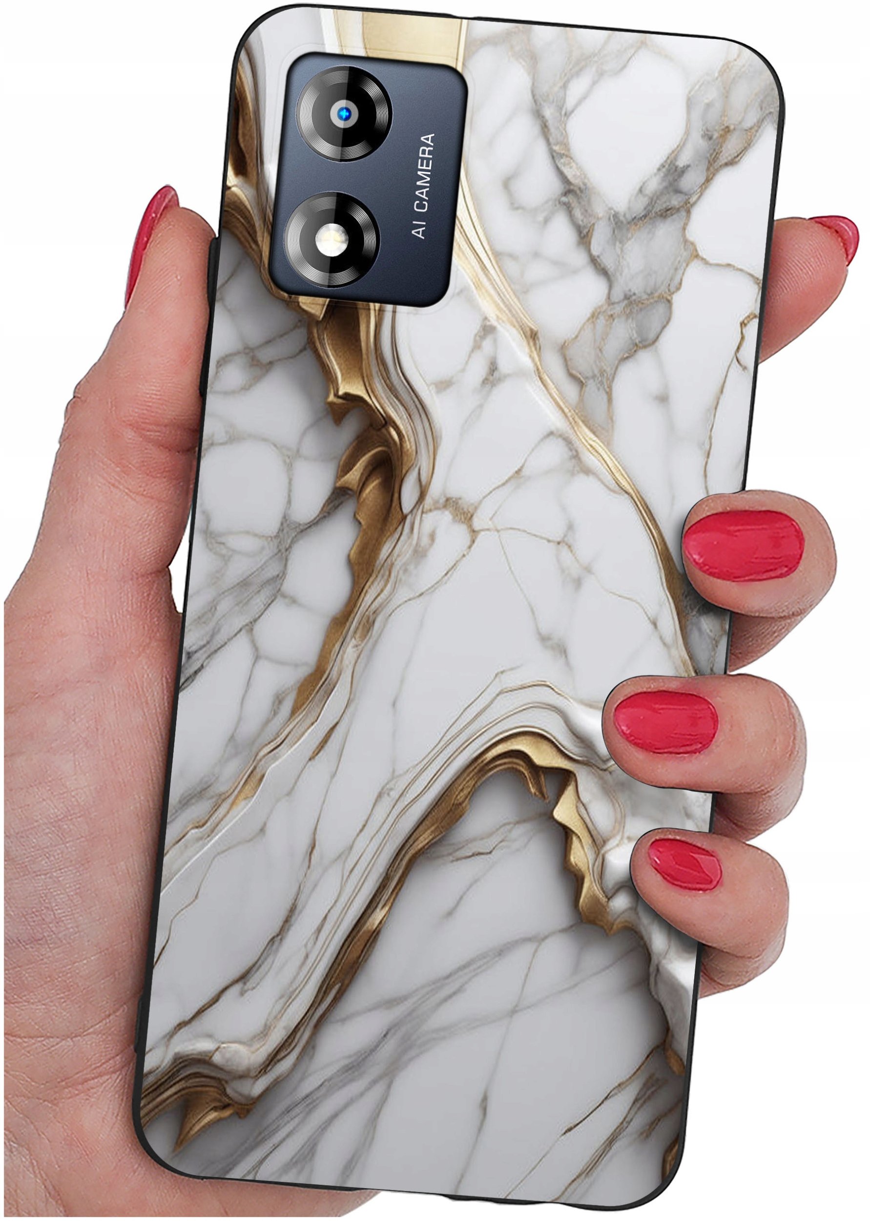 Etui do Motorola Moto E13 WZORY |SILIKONOWE MATT CASE + SZKŁO 9H